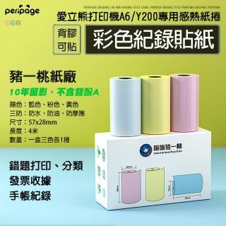 【愛立熊PeriPage】豬一桃紙廠57mm 列印機紙捲(感熱貼紙/標籤貼紙/列印貼紙/標籤紙/列印紙/熱敏紙)