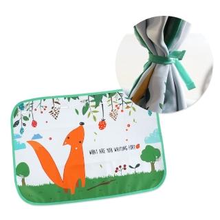 【JoyNa】2入-伸縮遮陽抗UV汽車窗簾 卡通防曬遮光布