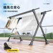 【Ashley House】2.5米鋁合金防水防鏽防風荷重摺疊X型雙桿伸縮曬衣架(晾衣架 曬衣桿 伸縮晾衣架 掛衣架)
