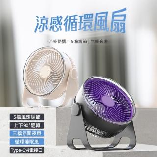 【APEX】二合一涼感DC循環風扇 掛立兩用(DC風扇 桌上風扇 壁掛風扇 節能扇 渦流循環扇 桌扇 USB風扇)