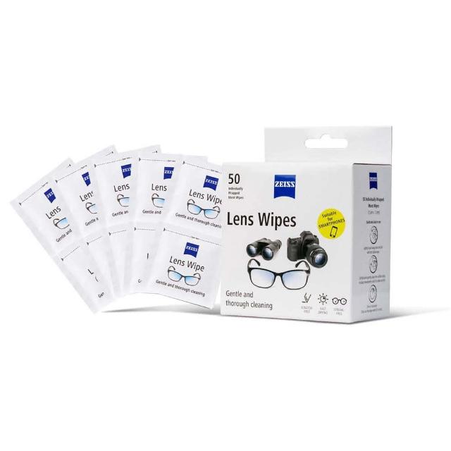 【ZEISS 蔡司】專業光學清潔拭鏡紙50片/盒(鏡片清潔)