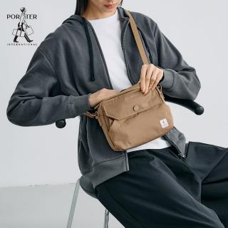 【PORTER INTERNATIONAL】精粹休閒LAPSE斜揹包(駝棕)