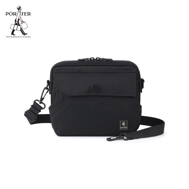 【PORTER INTERNATIONAL】精粹休閒LAPSE斜背包(黑)