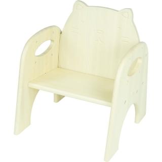 【Havin 亦欣】貓款兒童椅-象牙白(成長椅 遊戲椅 玄關椅 遊戲椅 絕版品)