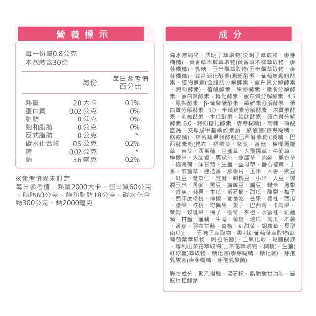 【華陀扶元堂】淨善美錠6盒組(30錠/盒-熱燃助代謝/100種酵素)父親節