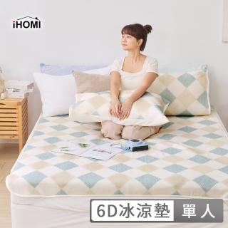 【iHOMI】Cool-Fi 瞬間涼感6D冰涼墊 / 多款任選(單人 涼蓆 涼墊)