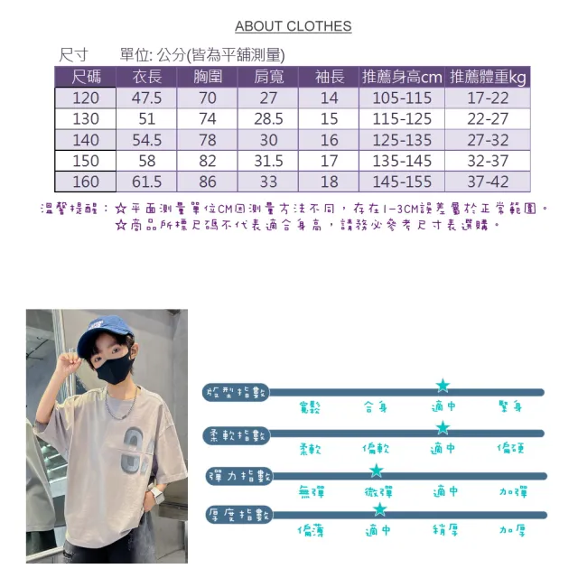 【UniKids】中大童裝短袖T恤 潮酷上衣 男大童裝女大童裝VPSBE-2423GI(淺灰 深灰)