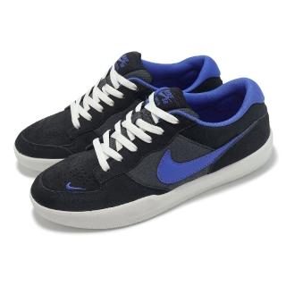 【NIKE 耐吉】休閒鞋 SB Force 58 男鞋 黑 藍 麂皮 復古(DV5477-004)