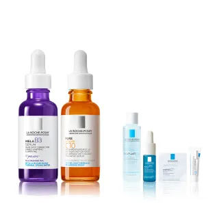 【理膚寶水】全新上市抗光老雙入組★最強淡斑科技 MELA B3 淡斑淨亮精華+C12肌光活膚精華 30ml