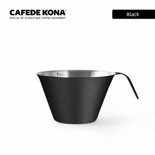 【CAFEDE KONA】不鏽鋼濃縮盎司杯90ml-黑(食品級304不鏽鋼)