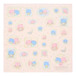 【SANRIO 三麗鷗】雙星仙子生日系列 純棉印花方巾 純棉手帕 KIK&LALA 金星
