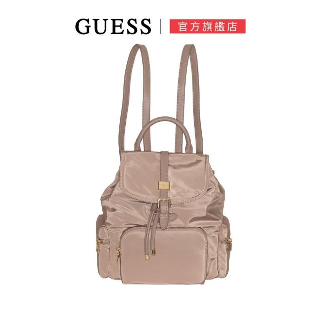 【GUESS】純色多口袋大容量後背包(兩款任選)