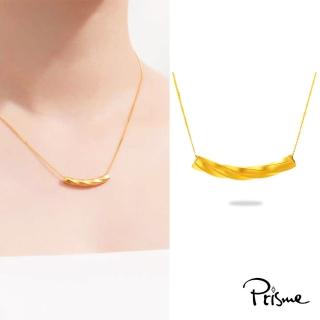 【Prisme】黃金項鍊 麻花彎管 鍊墜項鍊(金重：約0.08錢±0.03)
