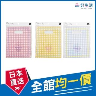 【GOOD LIFE 品好生活】彩格禮物手提袋/包裝袋S號 （6枚入）(日本直送 均一價)
