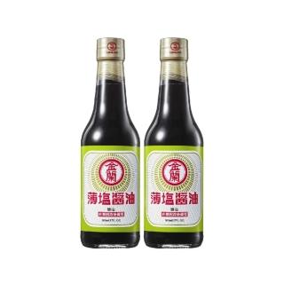 【金蘭食品】薄鹽醬油500ml x2入(減鹽/健康/美味)