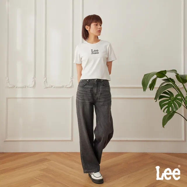 【Lee】女裝 牛仔褲 / 428 高腰舒適直筒 灰色洗水(LB517060299)