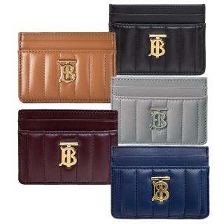 【BURBERRY 巴寶莉】經典金屬LOGO牛皮名片夾/卡夾(顏色任選)