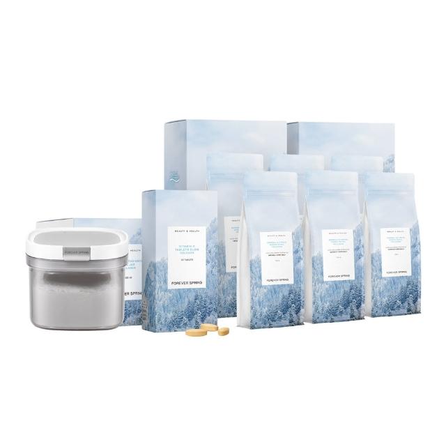【IvyMaison】高效膠原補充計畫 FS膠原蛋白粉6包組+緩釋C錠+儲藏罐(100%小分子/高吸收/緊實美肌首選)