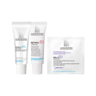 【理膚寶水】逆齡抗老體驗組(A醇精華5ml+B5彈潤精華3ml+MELA淡斑精華2ml)