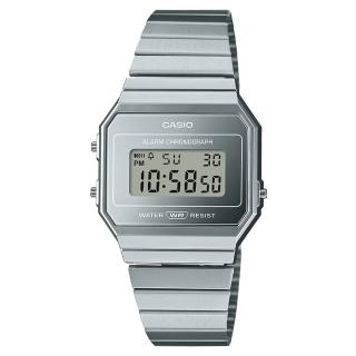 【CASIO 卡西歐】A700WEV-7A 復古精緻 纖薄舒適電子表(經典潮流 錶徑約3.5公分)