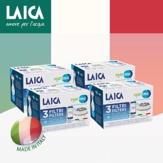 【LAICA 萊卡】1.0L輕巧便攜型淨水瓶濾芯(1年份濾芯組合 共12芯)