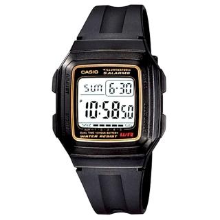 【CASIO 卡西歐】F-201WA-9A 當兵 休閒 輕薄舒適電子錶(經典潮流 錶徑約3.4公分)
