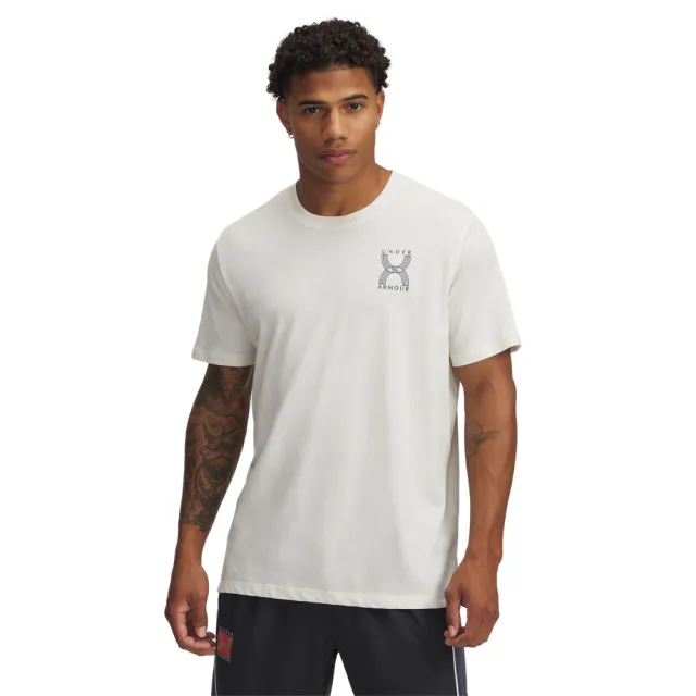 【UNDER ARMOUR】UA 男 RUN 96 短袖T-Shirt_1389823-114(白色)