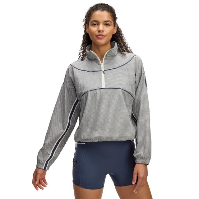 【UNDER ARMOUR】UA官方直營 女 RUN 96 Storm 防風外套_1389567-114(灰色)