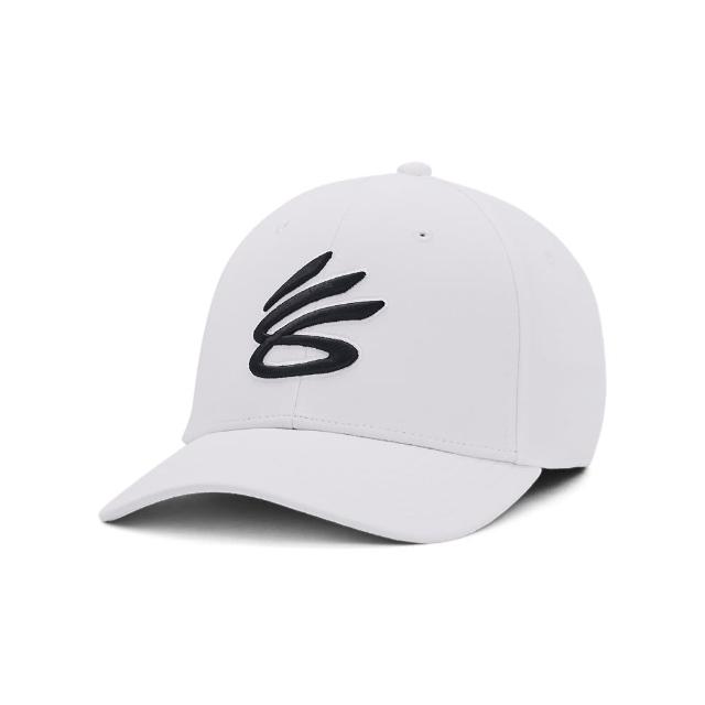 【UNDER ARMOUR】UA官方直營 男 Curry 後扣棒球帽_1380010-100(白色)