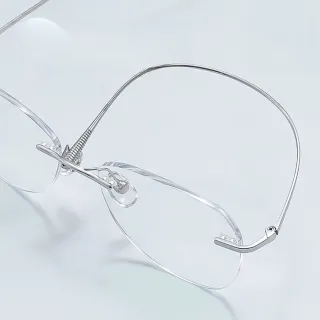 【LEESA】無框眼鏡\氣質眼鏡\顯臉小\純鈦眼鏡\無度數眼鏡\超輕鏡架\素顏眼鏡\學生眼鏡\眼 