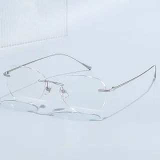【LEESA】無框眼鏡\氣質眼鏡\顯臉小\純鈦眼鏡\無度數眼鏡\超輕鏡架\素顏眼鏡\學生眼鏡\眼 
