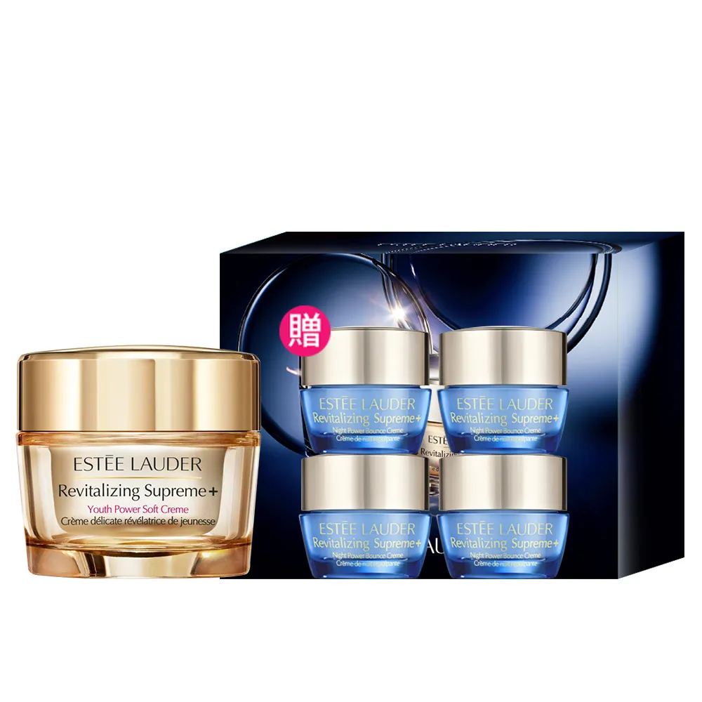 【Estee Lauder 雅詩蘭黛】年輕無敵日夜膠原體驗組(膠原霜30ml+膠原藍霜7mlX4/乳霜/乳液)