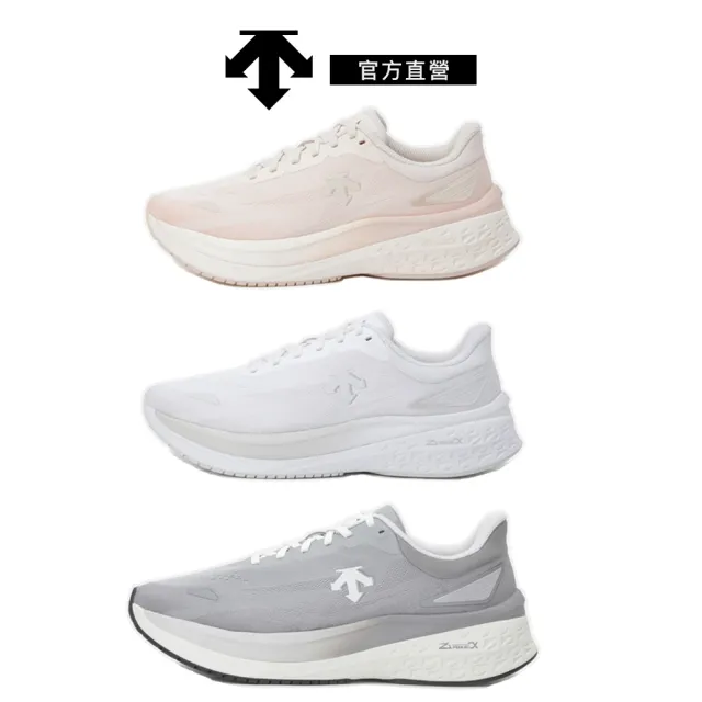 【DESCENTE】迪桑特 ENERZITE RIDE 女士 運動鞋(淡粉色/白色/灰色)