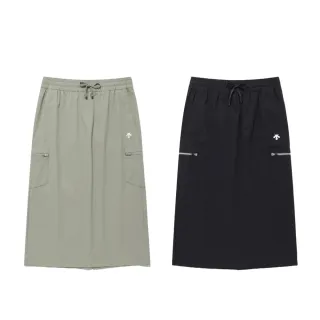 【DESCENTE】迪桑特 女士 休閒工裝裙(黑色/卡其色)