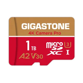 【GIGASTONE 立達】4K Camera Pro microSDXC UHS-Ⅰ U3 A2V30 1TB攝影高速記憶卡(支援GoPro/DJI)