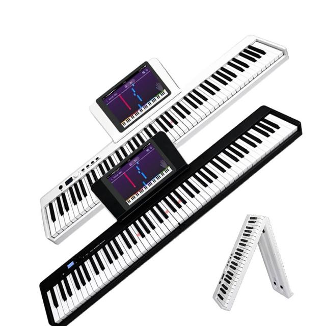 【JAZZY】DP-10PLUS 全新一代 折疊式數位鋼琴 LED跟彈教學 MIDI學習功能(數位電鋼琴 力度鍵)