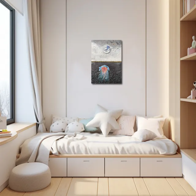 【御畫房】當代國家級展覽畫家 抽象系列手繪油畫70×100cm(DB-194)