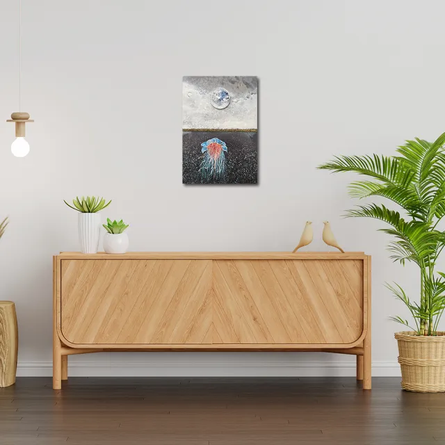 【御畫房】當代國家級展覽畫家 抽象系列手繪油畫70×100cm(DB-194)