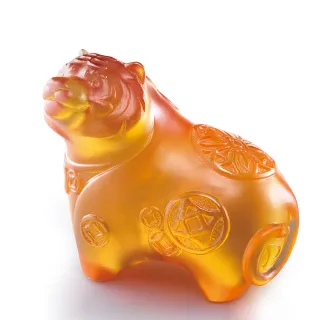 【tittot 琉園】寅大財_十二生肖年年有錢系列  擺飾(琉璃/藝術品/贈禮/生日送禮/生肖/虎擺飾)