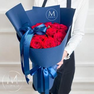 【Floral M】法式經典浪漫玫瑰鮮花花束(鮮花花束/花禮/買花/送禮/玫瑰/情人節/生日/告白/求婚)