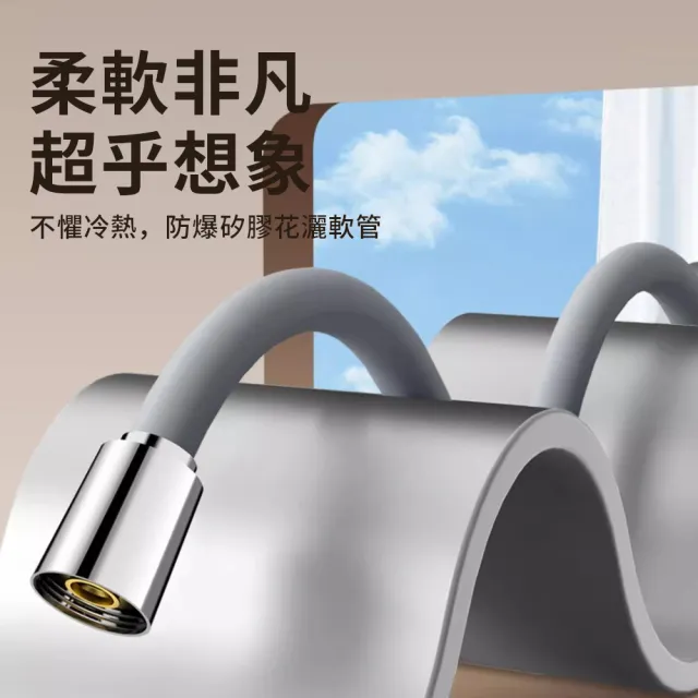 【LZQ】加厚防爆淋浴水管 增壓蓮蓬頭軟管 防黴矽膠水管 花灑軟管 淋浴水管(1.5m/2m可選)