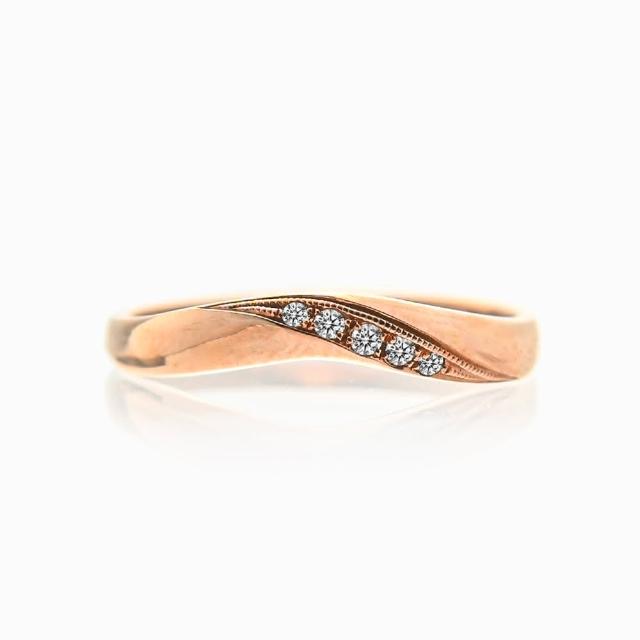 【One&Only Diamond】最白D色 18K金 0.10ct 玫瑰金 天然鑽石 (Hannah 哈拿鑽石戒指)(母親節禮物)