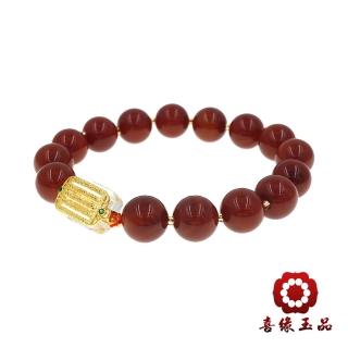 【喜緣玉品】天然南紅瑪瑙五條經手珠