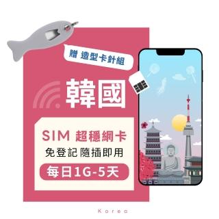 【eiP】韓國上網絡卡5天 每日1GB SIM卡(首爾 韓國 濟州 釜山 濟州島上網絡卡 免翻牆 網路隨插即用 5G/4G)