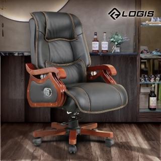 【LOGIS】霸氣董事長椅(辦公椅 皮革椅 真皮椅)