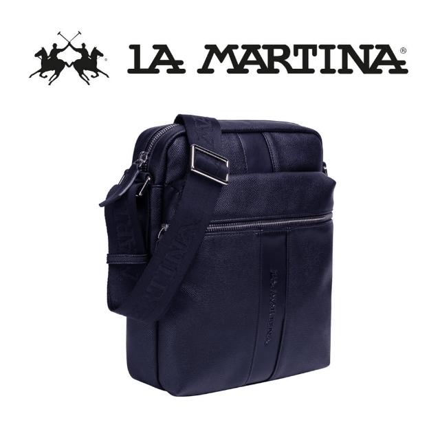 【LA MARTINA】義大利原裝進口 限量2折 頂級皮革肩背包 1830P 全新專櫃展示品(深藍色)