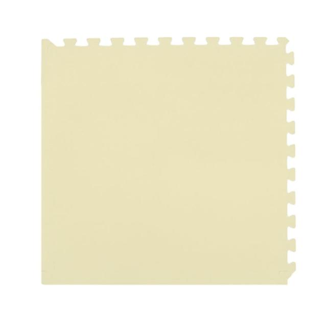 【特力屋】經典素色安全地墊 和風米 60x60x1.2cm 4入 附邊條
