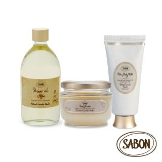 【SABON】官方直營 明星三部曲自由配(沐浴油500ml+新升級身體磨砂膏320g+絲綢身體乳液200ml)
