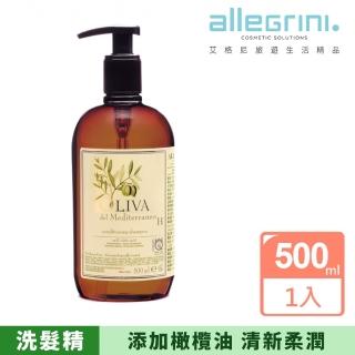 【ALLEGRINI 艾格尼】艾格尼 地中海橄欖護髮洗髮精500ML(義大利原裝 清真認證 五星飯店指定 有機 保濕)