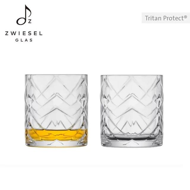 【ZWIESEL GLAS】FASCINATION系列 威士忌杯 343ml 2入(威士忌杯/萬用水晶杯)